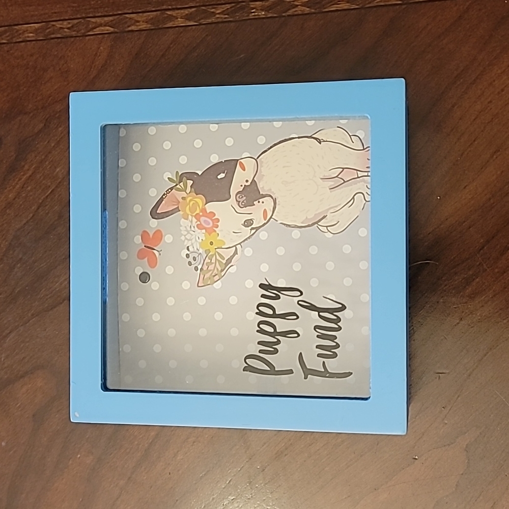 Puppy fund shadow box bank